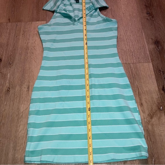 Wild FableWomen’s Green Striped Dress Size Large | Preppy Polo Collar - Picture 6 of 9